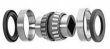 13678SD 1 1/8” square bore double tapered roller bearing with 2 races and 2 seals